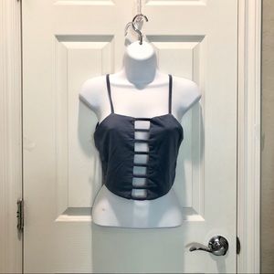 Blue cami cropped top